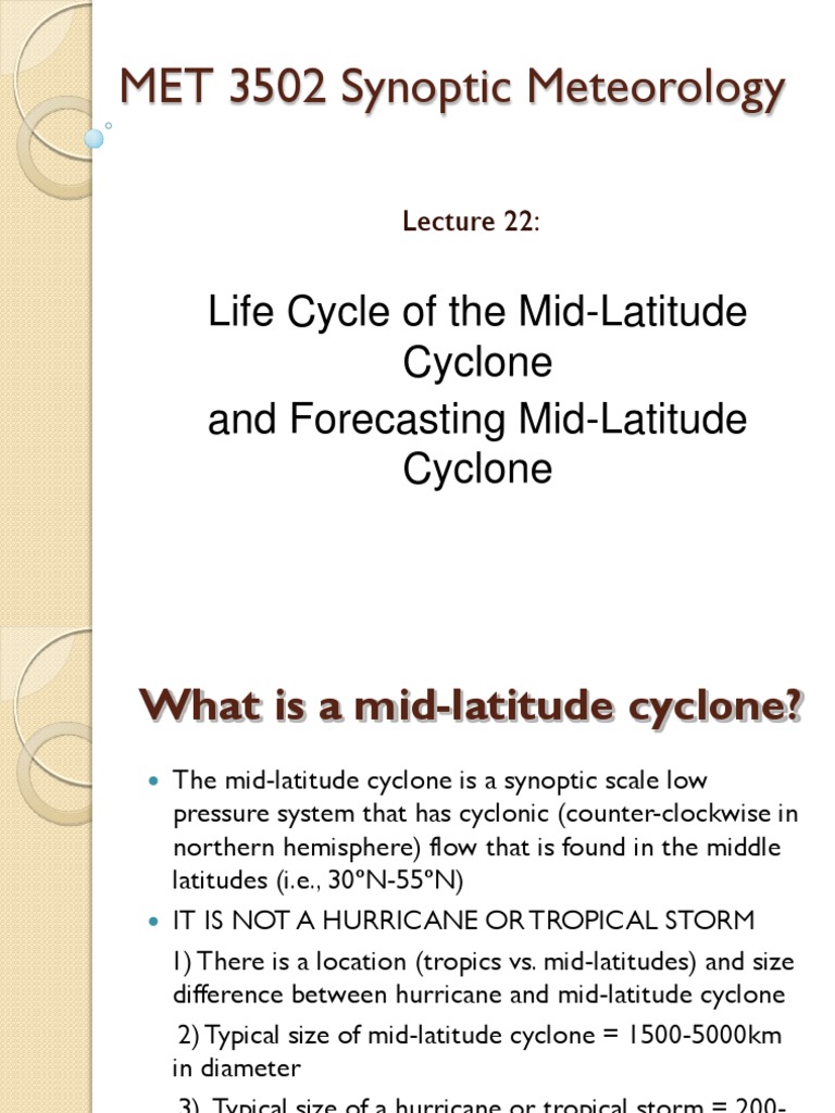 Synoptic Meteorology | Cyclone | Tropical Cyclones
