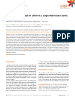 Etiology of Hemoptysis in Children: A Single Institutional Series of 40 Cases