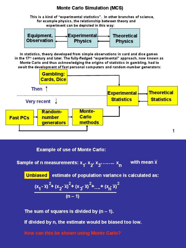 Monte Carlo Simulation in Statistics | PDF