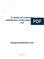 A Study On Customer Satisfaction of The Agrani Bank LTD