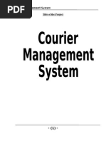Download PHP and MySQL Project on Courier Management System Project Report by FreeProjectzcom SN258045299 doc pdf