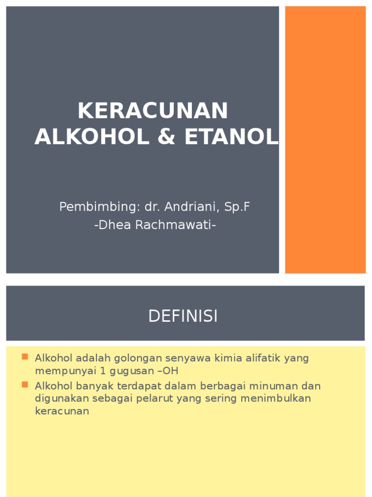 efek keracunan spiritus