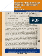 Libro, Sociedad Colonial y Vida Cotidiana en Lima, De Daniel Morán, 2007