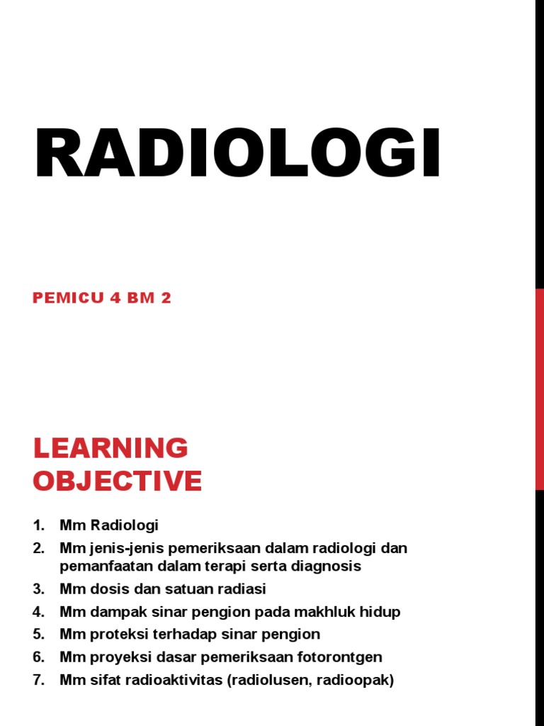 Buku Radiologi dan Terapi Radiasi | PDF
