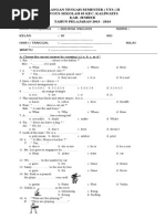 Ulangan Tengah Semester (UTS) Bahasa Inggris Kelas IV