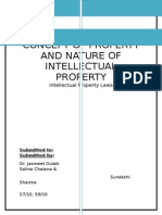 Concept of Property & Nature of Intellectual Property