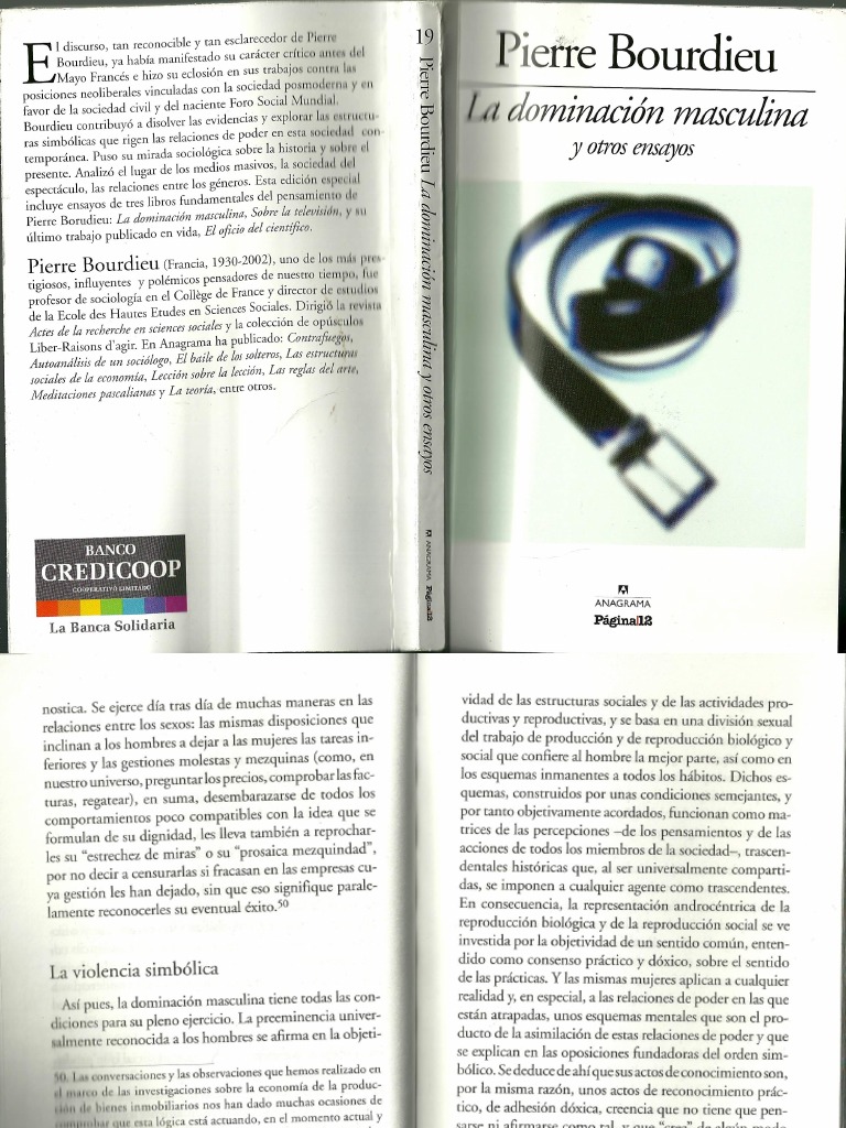 Pierre Bourdieu La Dominación Masculina Pdf