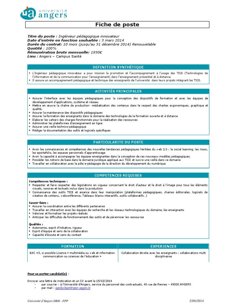 Fiche de poste Ingénieur pédagogique innovateur.pdf  Pédagogie