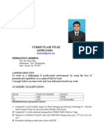 Curriculam Vitae Asish Saha: Permanent Address