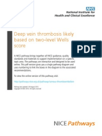 Venous Thromboembolism Deep Vein Thrombosis Likely Based on Two Level Wells Score