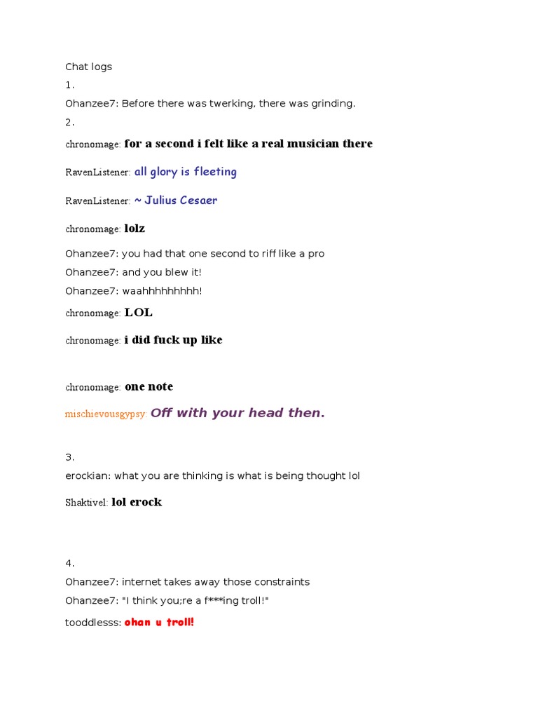 Chat Logs | PDF