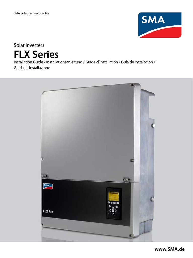 Sma Flx Installationguide Xx L00410568 03 2q Pdf Photovoltaic System Electrical Connector