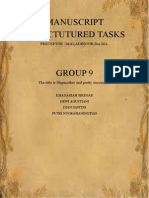 Manuscript Structutured Tasks: Preceptor: Maladinoor, Drs - Ma