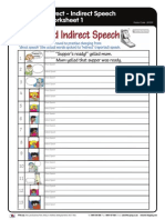 Direct Indirect Speech Worksheet