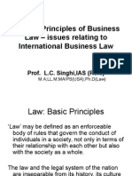 General Principles of Business Law - Issues Relating To International Business Law