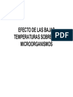 Efecto de Las Bajas Temperaturas Sobre Los Microorganismos PDF