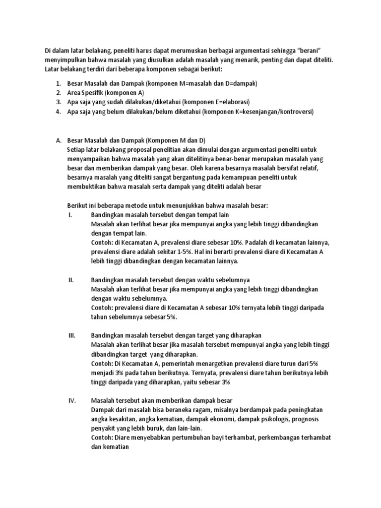 Sistematika Penulisan Latar Belakang