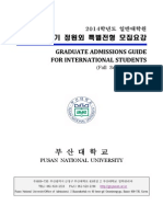 Graduate Admissions Guide for International Students Fall Semester 2014