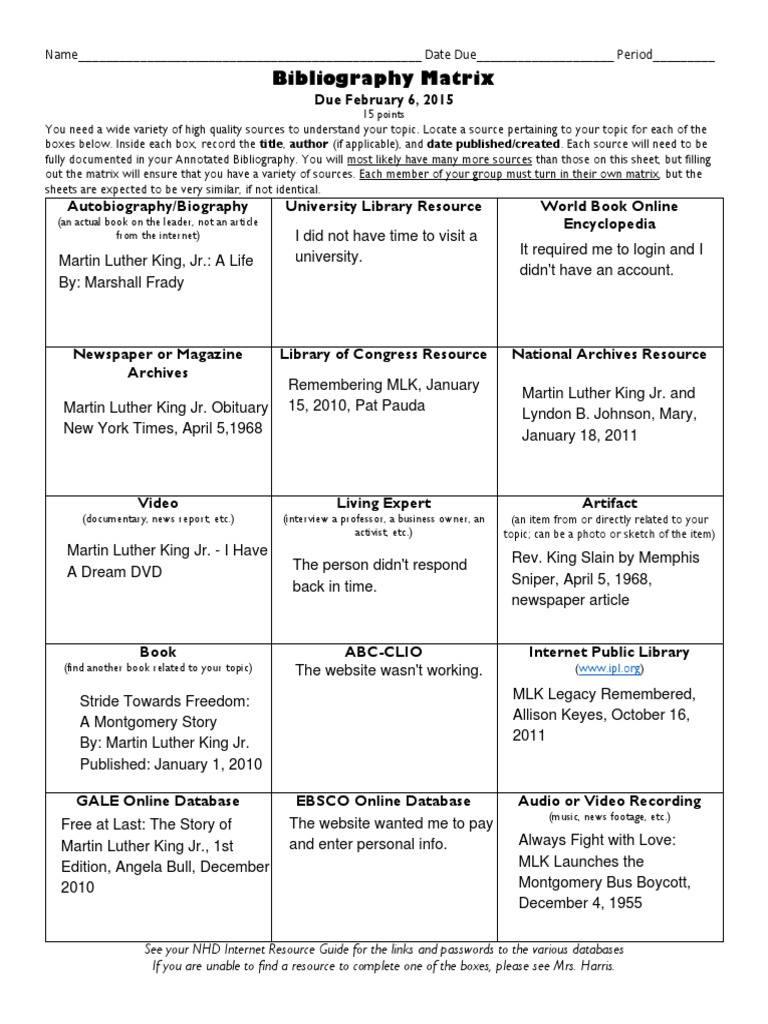 Bibliography Matrix1 | PDF | History