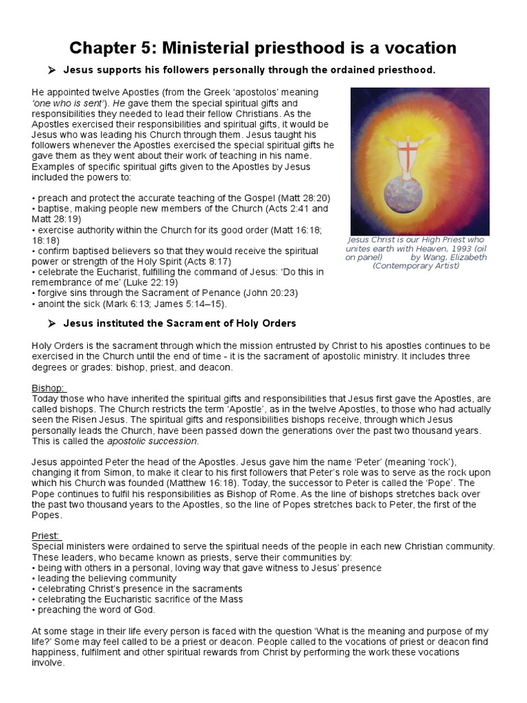 Chapter 5 Worksheet Catholic Church Eucharist Free 30 Day