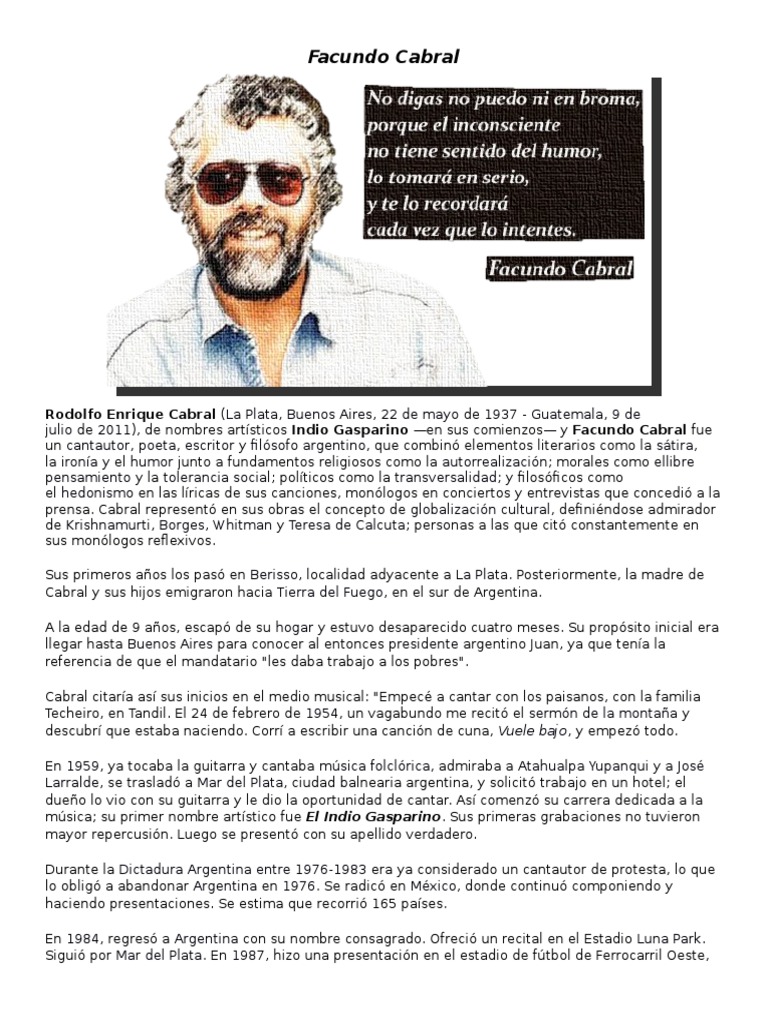 El Libro De Juan Francisco Facundo Cabral