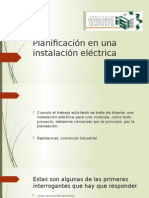 Planificación en Una Instalación Eléctrica