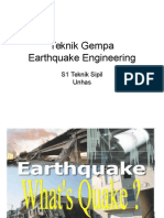 Teknik Gempa Earthquake Engineering: S1 Teknik Sipil Unhas