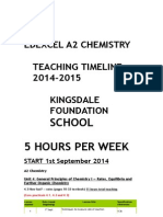 EDEXCEL A2 CHEMISTRY TIMELINE"5.4.3e5.4.3d(i, ii, iii