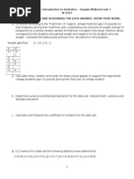 15W M1 Sample Problems