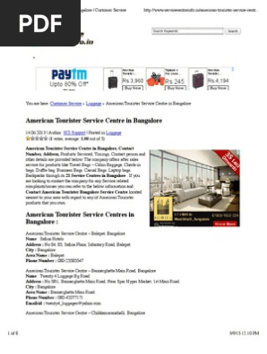 american tourister koramangala