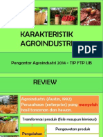 Pengantar Agroindustri 2. Karakteristik Agroindustri PDF