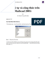 Nhập Ký Tự Và Công Thức Trên Mathcad 2001i