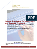 Sample Scholarship Personal Essays and Research Proposals