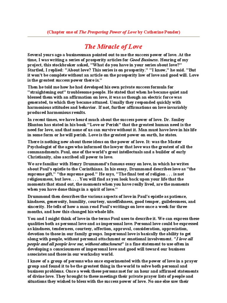 beauty decree Catherine  of  The Love Ponder Miracle