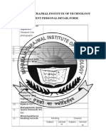 Maharaja Surajmal Institute of Technology Student Personal Detail Form