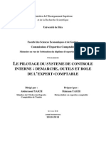 Le Pilotage Du Système Contrôle Interne PDF