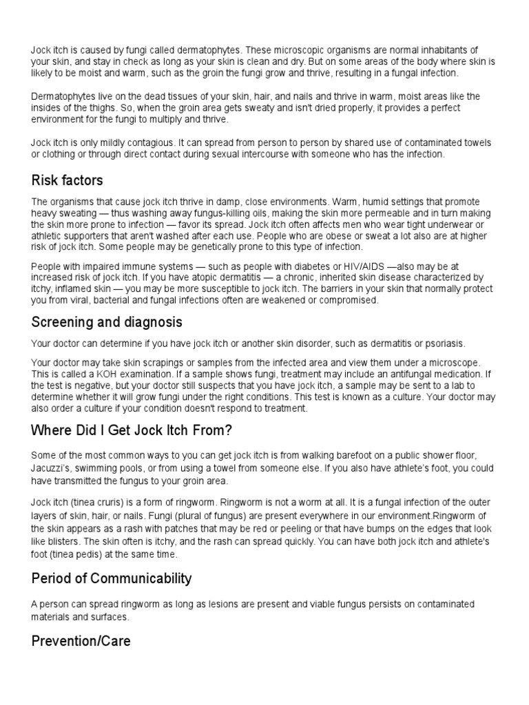 Jock Itch Fungus Microscope