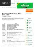 Teclas de Atalho Do Excel 2013 - 2010 - 2007