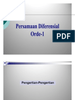 Persamaan Diferensial Orde 1