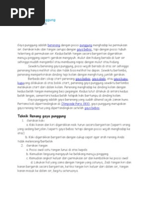 Renang Gaya Punggung