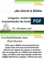 Introdução Geral À Bíblia - Pr. Jônatas Leal