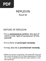 Rule 60: Writ of Replevin Procedures | PDF | Common Law | Justice