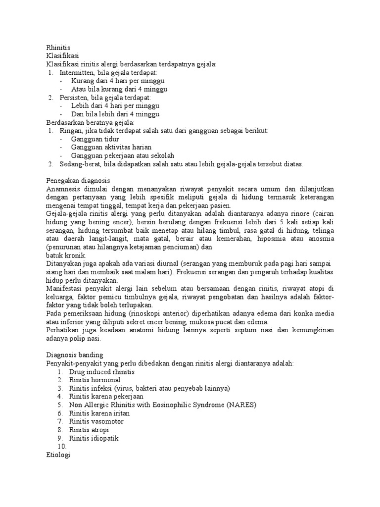 Rhinitis | PDF