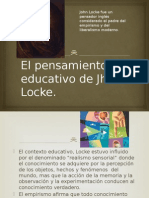 El Pensamiento Educativo de Jhon Locken