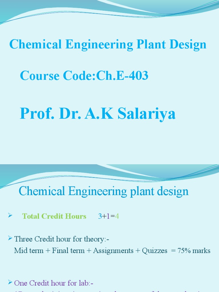 Chemical Engineering Plant Design