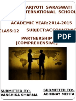 Amarjyoti Saraswati International School ACADEMIC YEAR:2014-2015 Subject:Accountancy Partnership (Comprehensive)