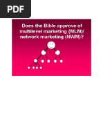 Download Does the Bible Approve of Multilevel Marketing MLMNetwork Marketing NWM by DR JOHN SCLIM SN25816799 doc pdf