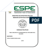 Populismo en El Ecuador CPCB Rueda Fabricio