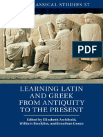 Learning Latin and Greek