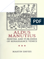 ((Medieval & Renaissance Texts & Studies, Vol. 214) 214) Martin Davies-Aldus Manutius_ Printer and Publisher of Renaissance Venice-Arizona Center for Medieval and Renaissance Studies, Tempe - Arizona .pdf